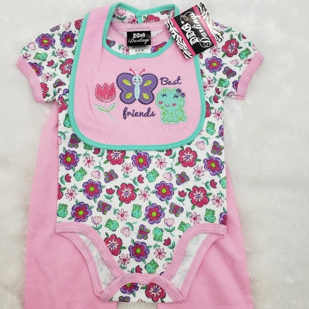 Girls Spring Summer Outfit Sets Infants Size 6/9 Months Bundle